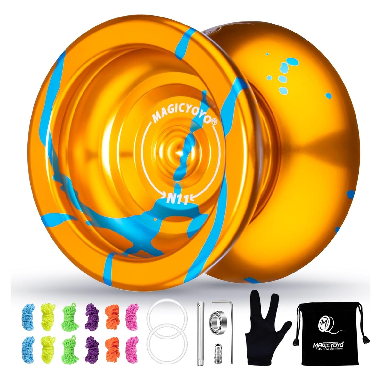 Yoyo Profesional MAGICYOYO N11 Azul Dorado + Kit Completo