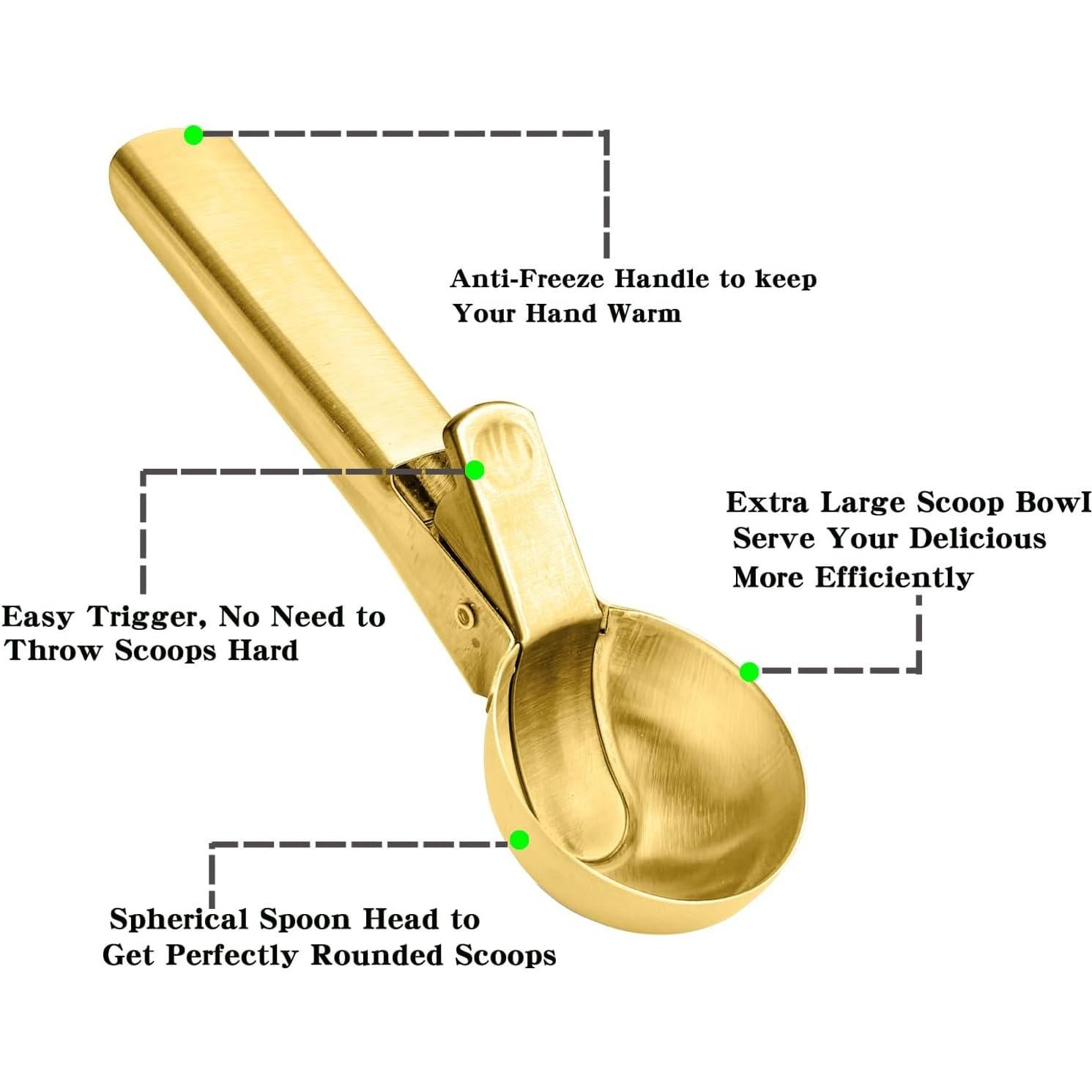 Cuchara para Helado HLDMYYXGS de Acero Inoxidable 16.8cm