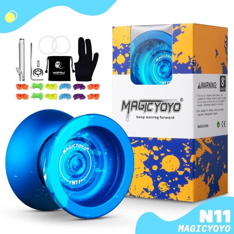 Yoyo Magicyoyo N11 Pro Metal No Responsivo - Salpicadura Azul