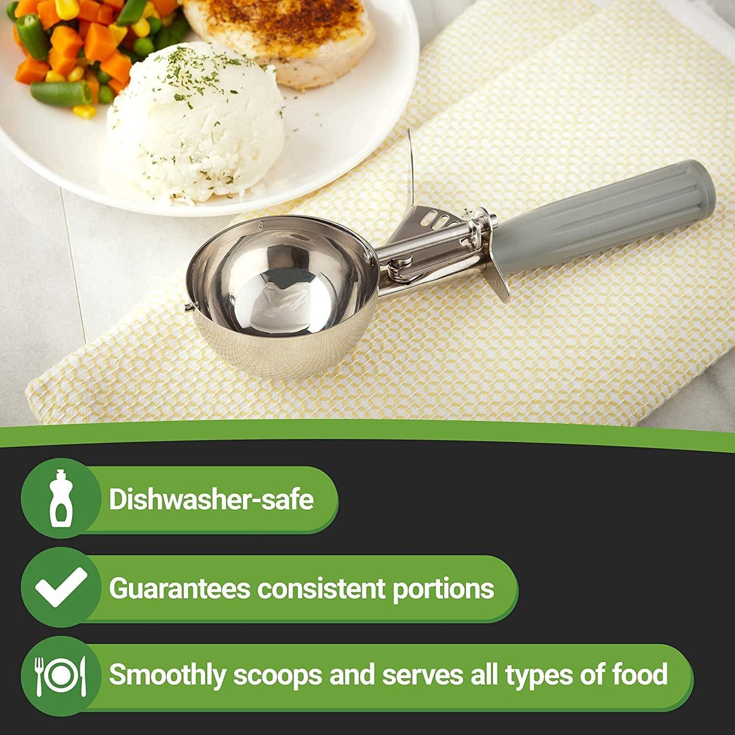 Cucharón de helado HSHQING 4 oz Acero Inoxidable con Gatillo