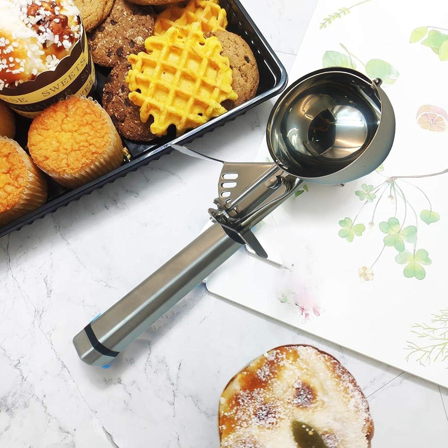 Cucharón de Porciones #10 Acero Inoxidable 3.25 OZ Mango Largo