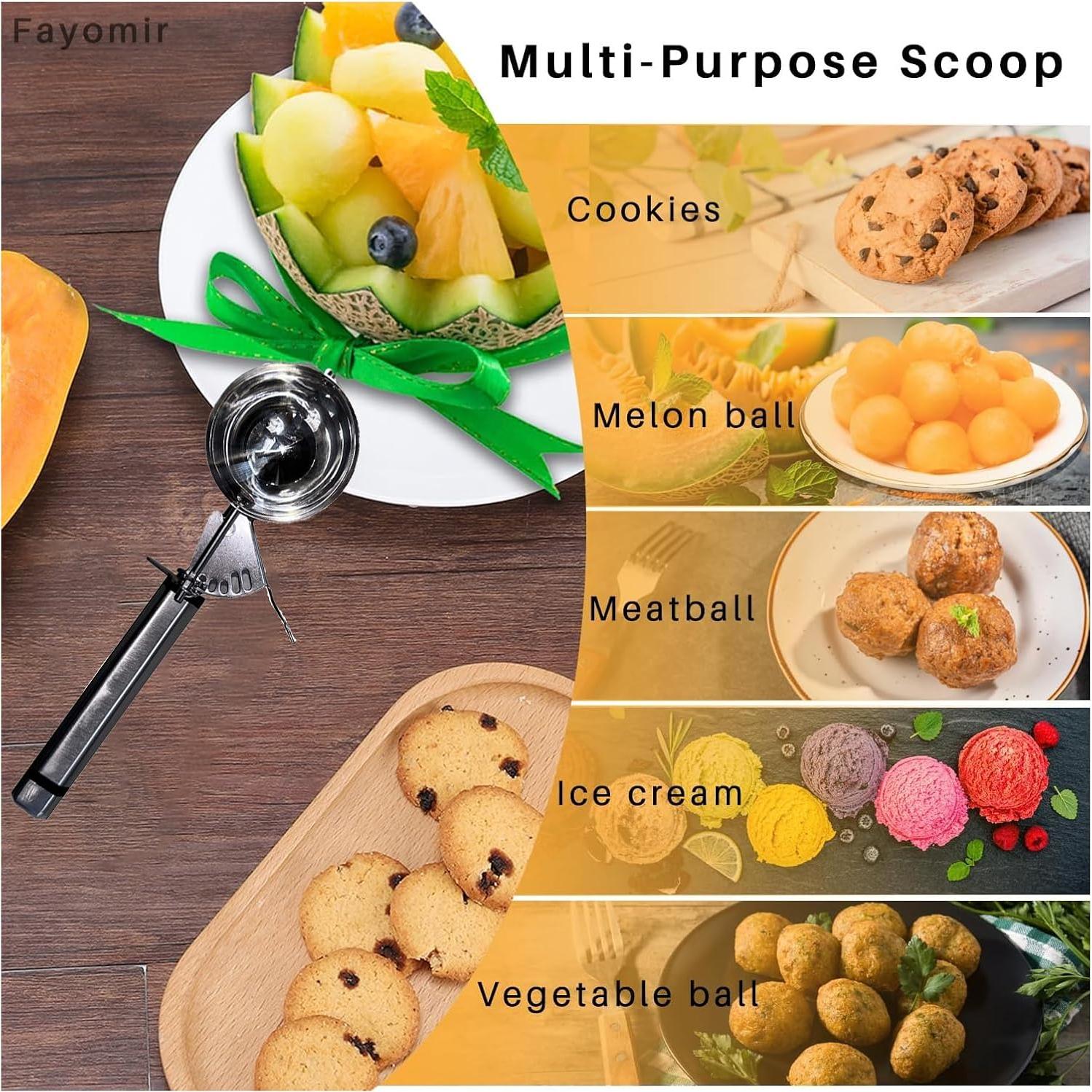 Cucharón de Porciones #10 Acero Inoxidable 3.25 OZ Mango Largo