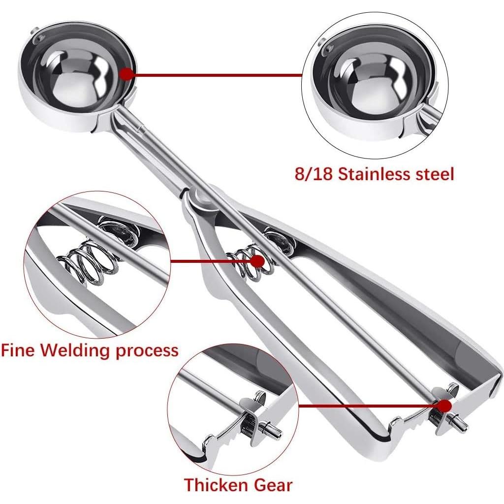 Juego de cucharas para galletas Linwnil - Acero inoxidable 18/8
