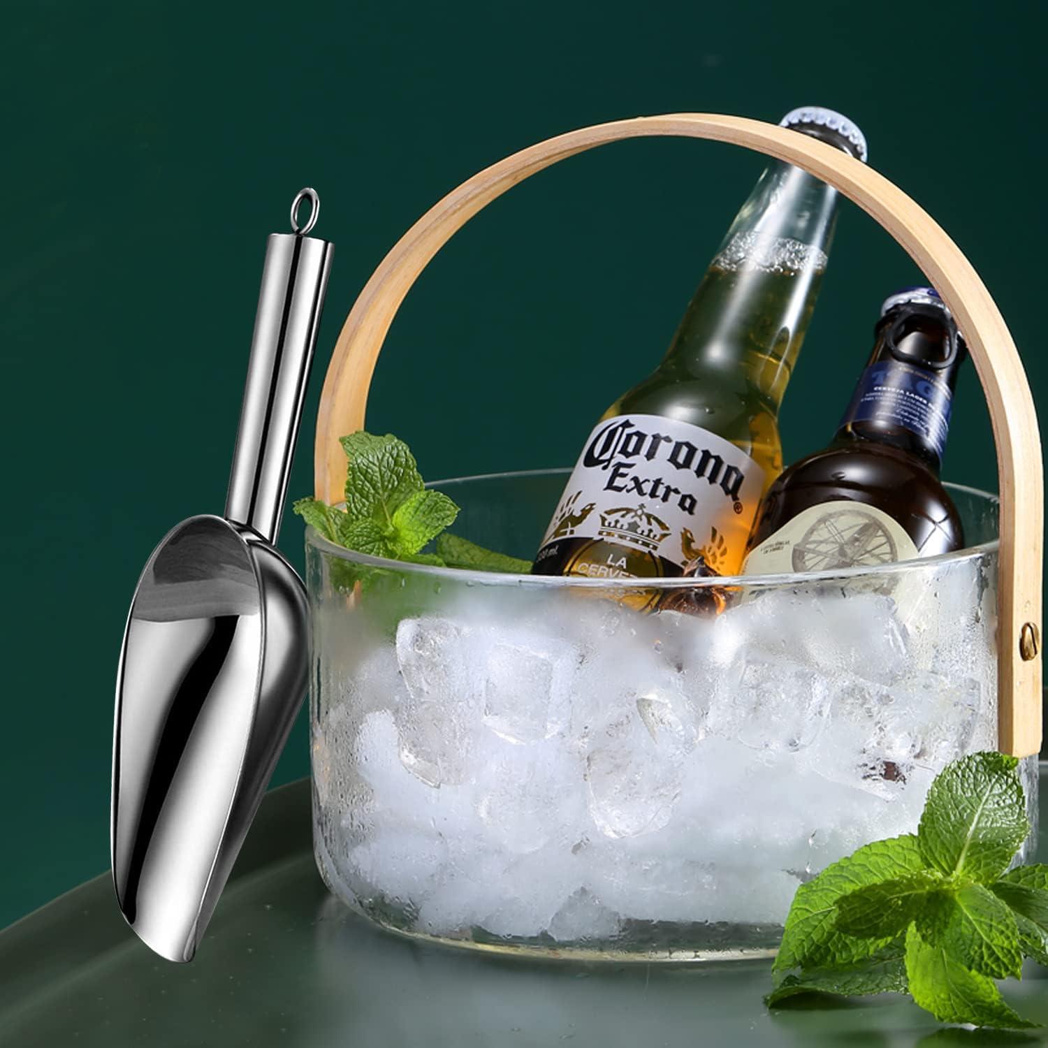 Cucharón de Hielo de Acero Inoxidable Ytaxcpvud 85g Plata