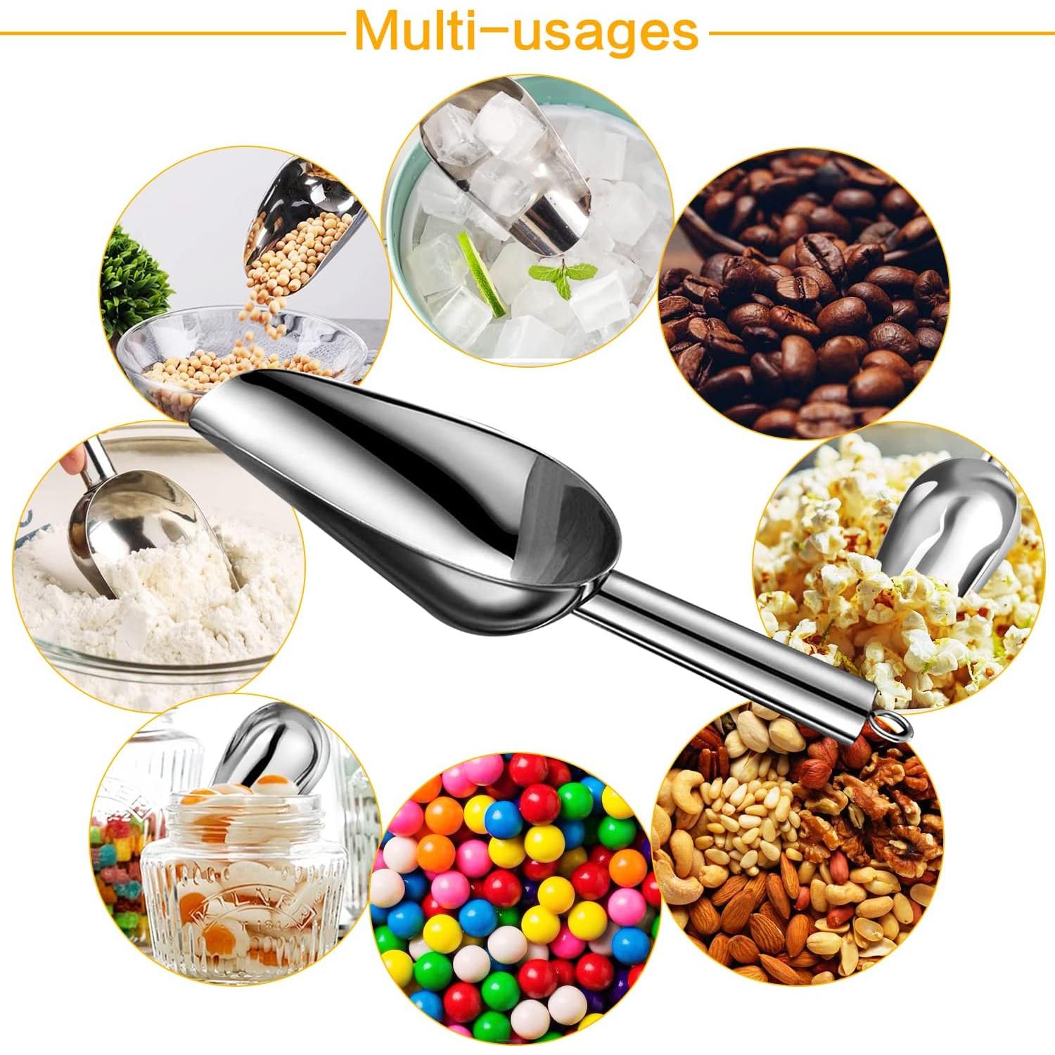 Cucharón de Hielo de Acero Inoxidable Ytaxcpvud 85g Plata