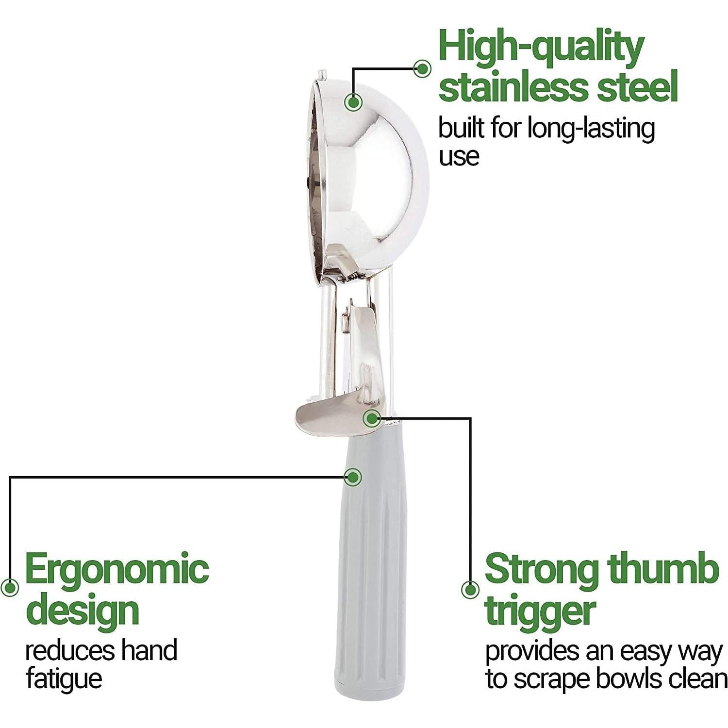 Set de 2 Cucharones de Helado 4 Oz Acero Inoxidable HSHQING