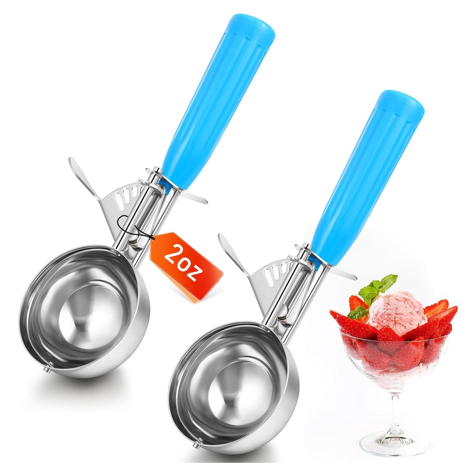 Cucharas para Helado Reallnaive 60 ml Acero Inoxidable Azul - 2 Pcs