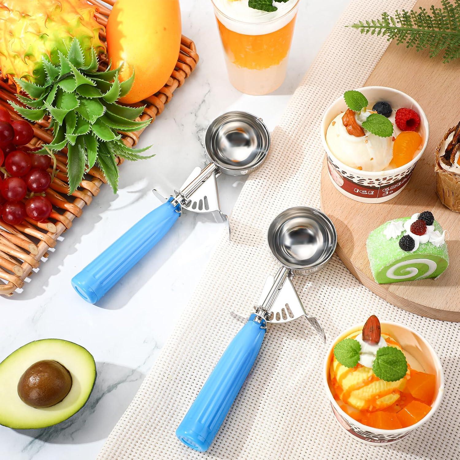 Cucharas para Helado Reallnaive 60 ml Acero Inoxidable Azul - 2 Pcs