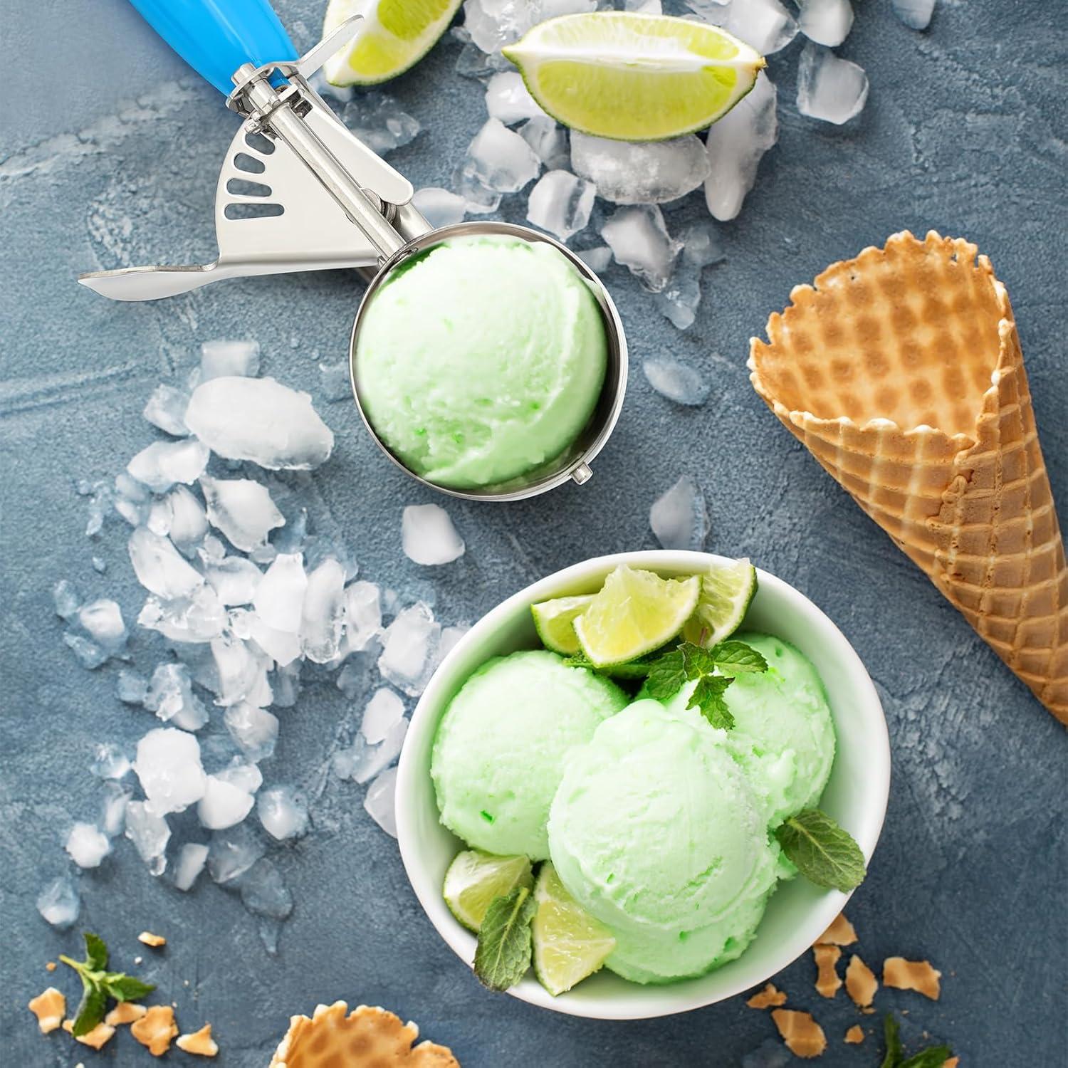 Cucharas para Helado Reallnaive 60 ml Acero Inoxidable Azul - 2 Pcs