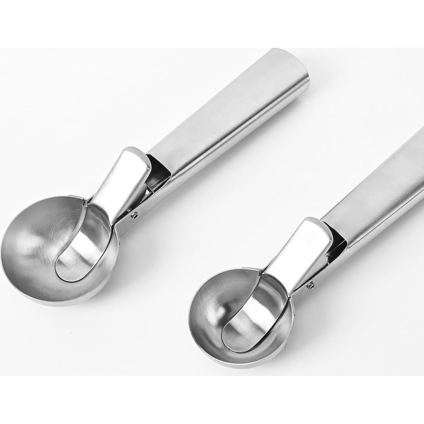 Cucharón de Helado ZKIRON Grande - Acero Inoxidable, Ergonómico