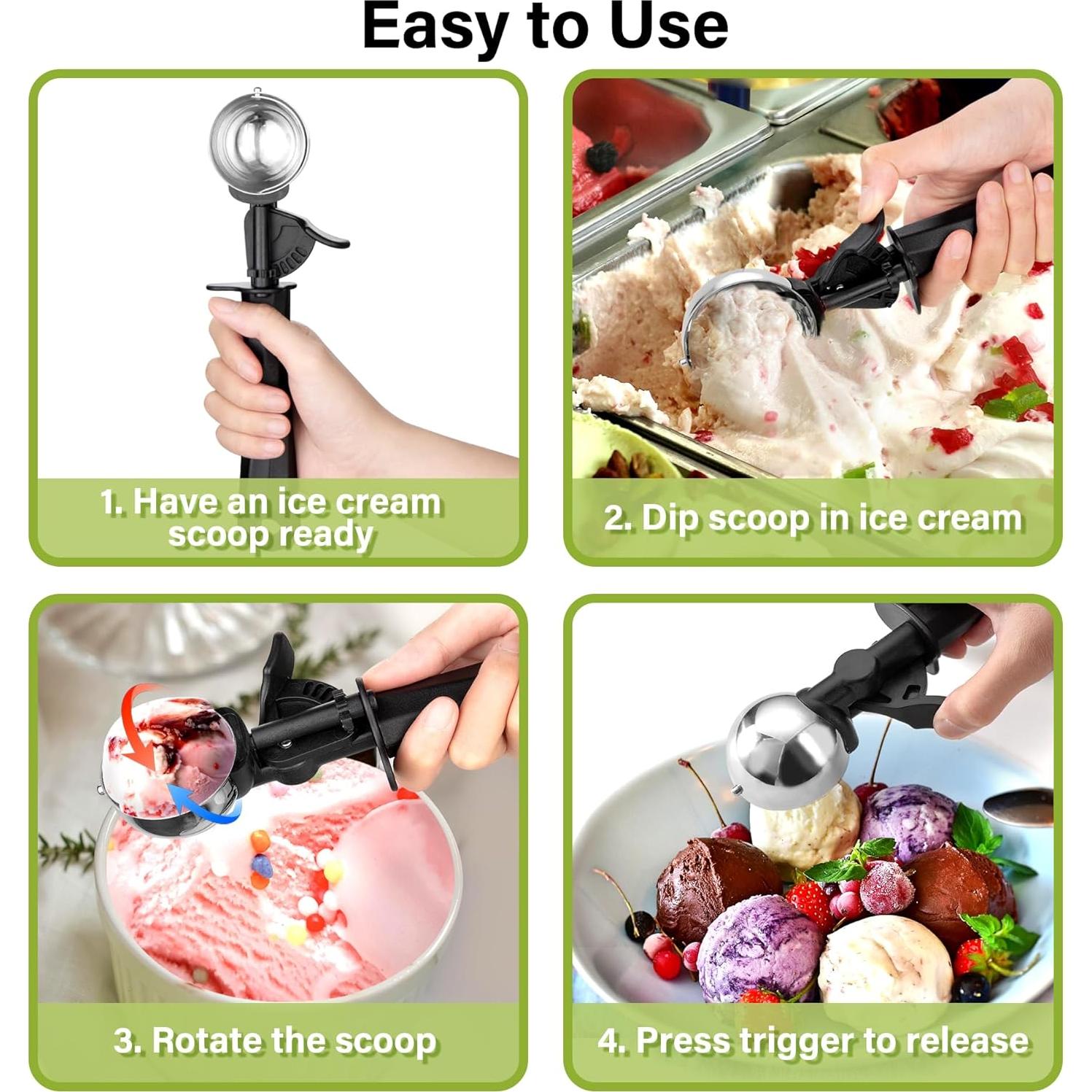 Cuchara para Helado Mediana TJ POP 40ml Acero Inoxidable