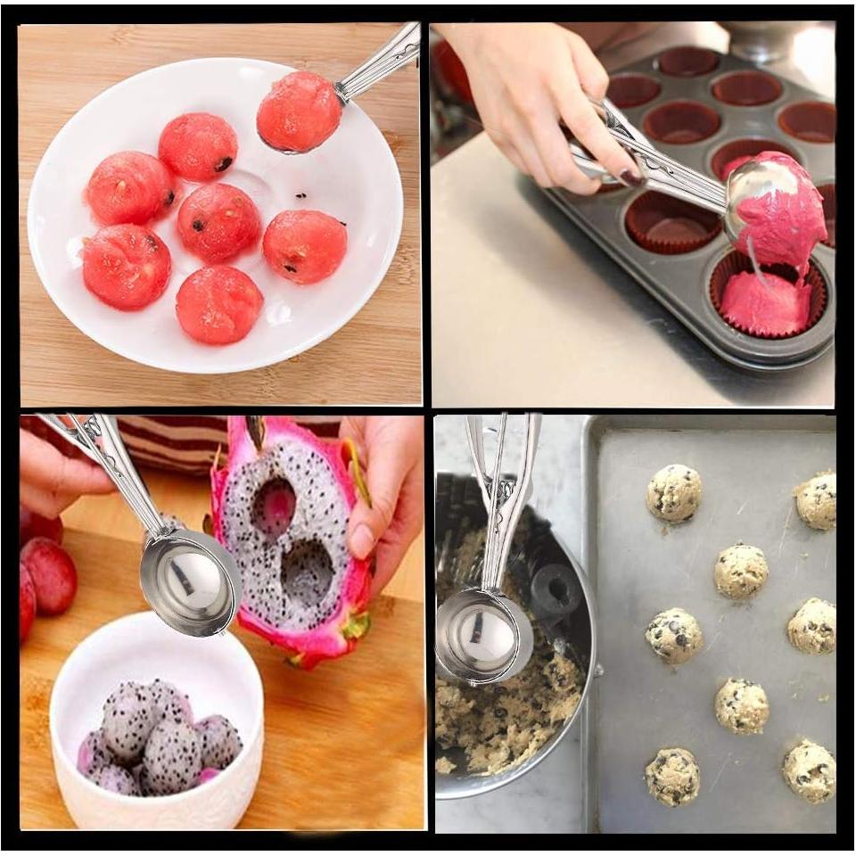 Juego de cucharas para galletas Emoly 3 PCS acero inoxidable