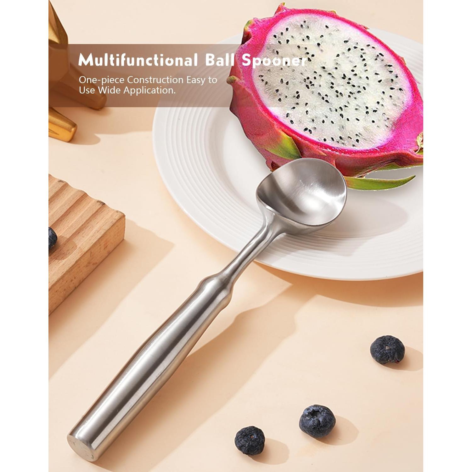 Cucharón de Helado LunarFiery Acero Inoxidable 141g Apto Lavavajillas