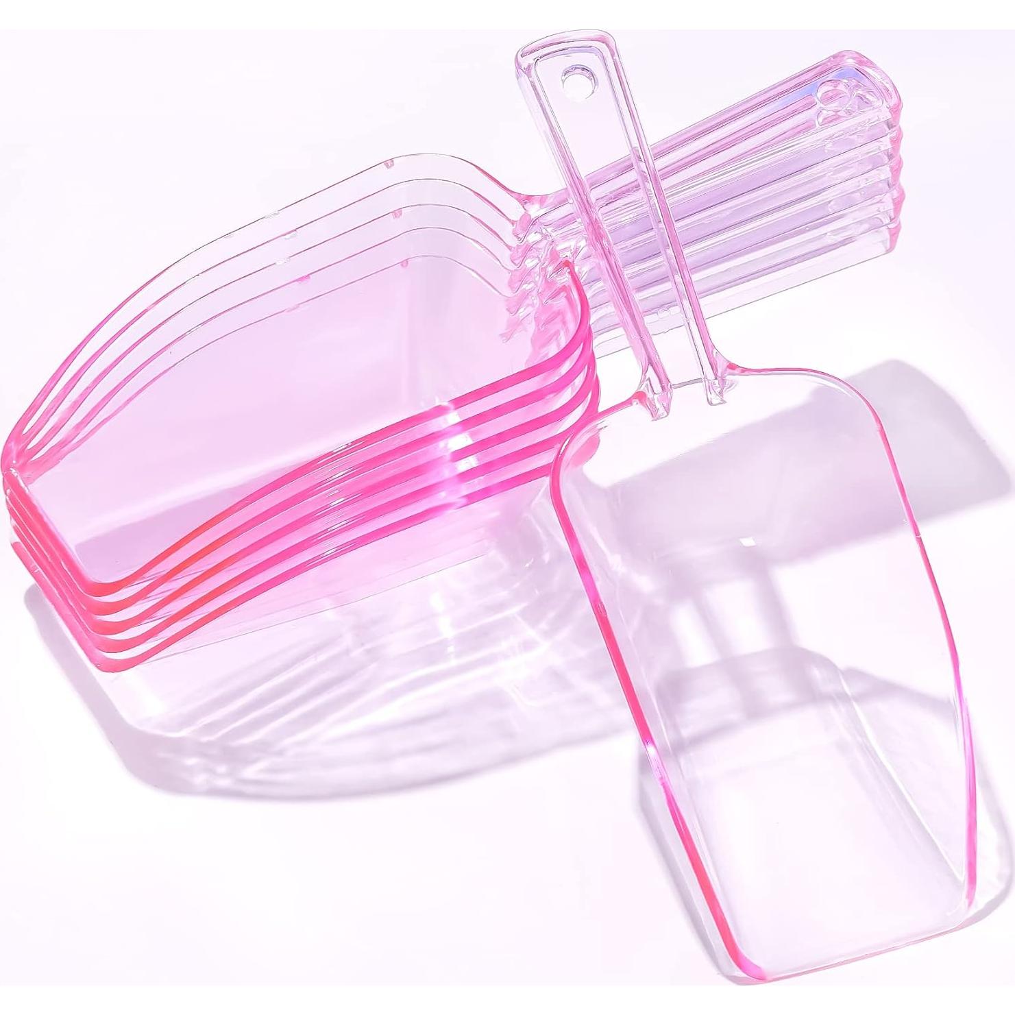 Cucharas de Plástico Rosa Claro Hmxpls - Paquete de 6, 19 cm