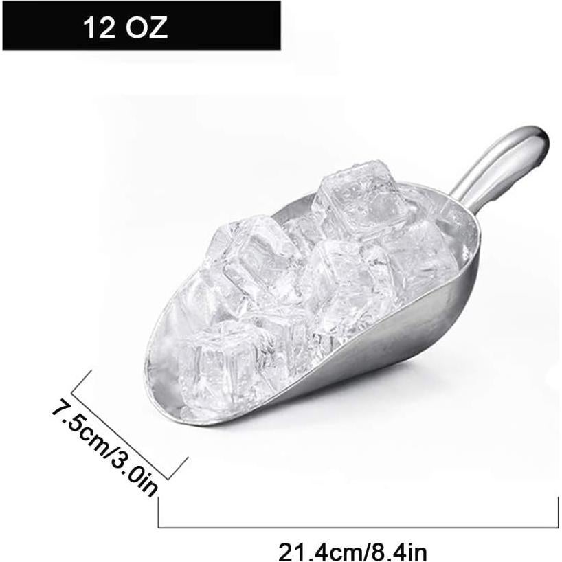 Cuchara de Aluminio Fundido 340g con Mango Ergonómico Plata