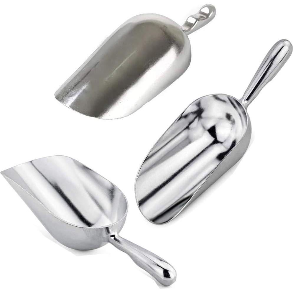 Cuchara de Aluminio Fundido 340g con Mango Ergonómico Plata