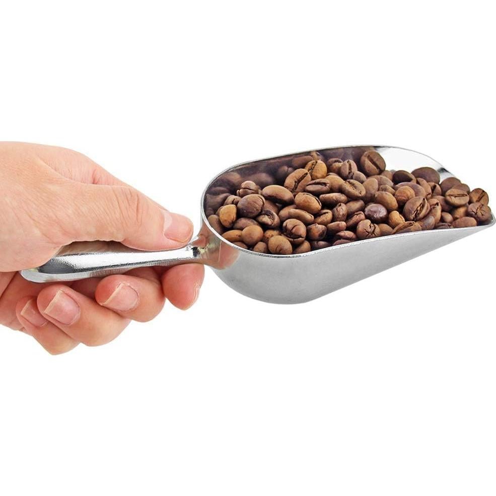 Cuchara de Aluminio Fundido 340g con Mango Ergonómico Plata