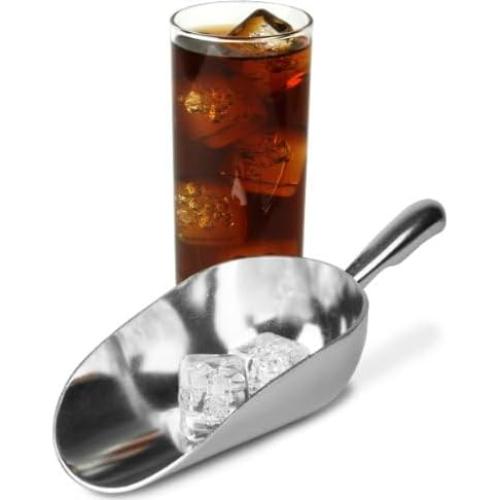 Cuchara de Aluminio Fundido 340g con Mango Ergonómico Plata