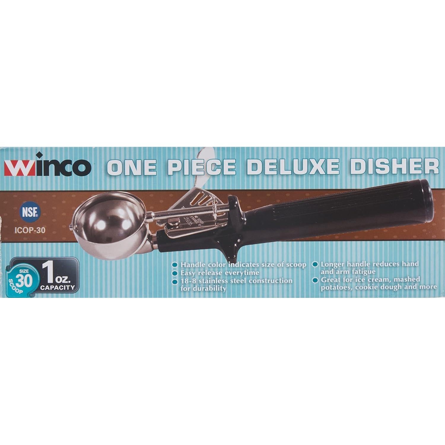 Cucharón de Helado Winco ICOP-30 Acero Inoxidable 28.35g