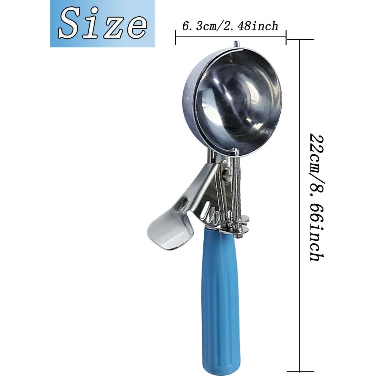 Cucharón de Acero Inoxidable 304 con Mango Ergonómico Azul 6.3 cm