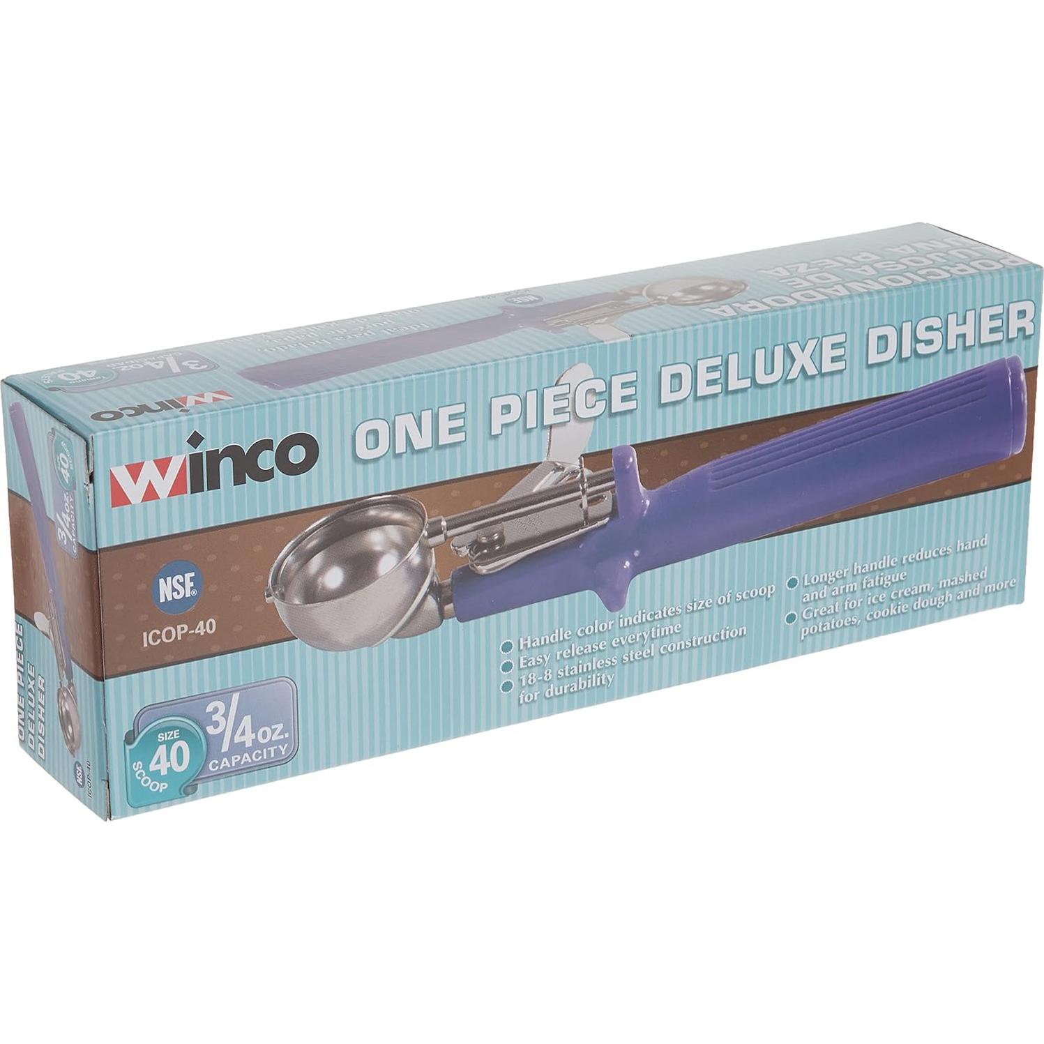 Cucharón de Helado Winco ICOP-40 Acero Inoxidable 21.27g