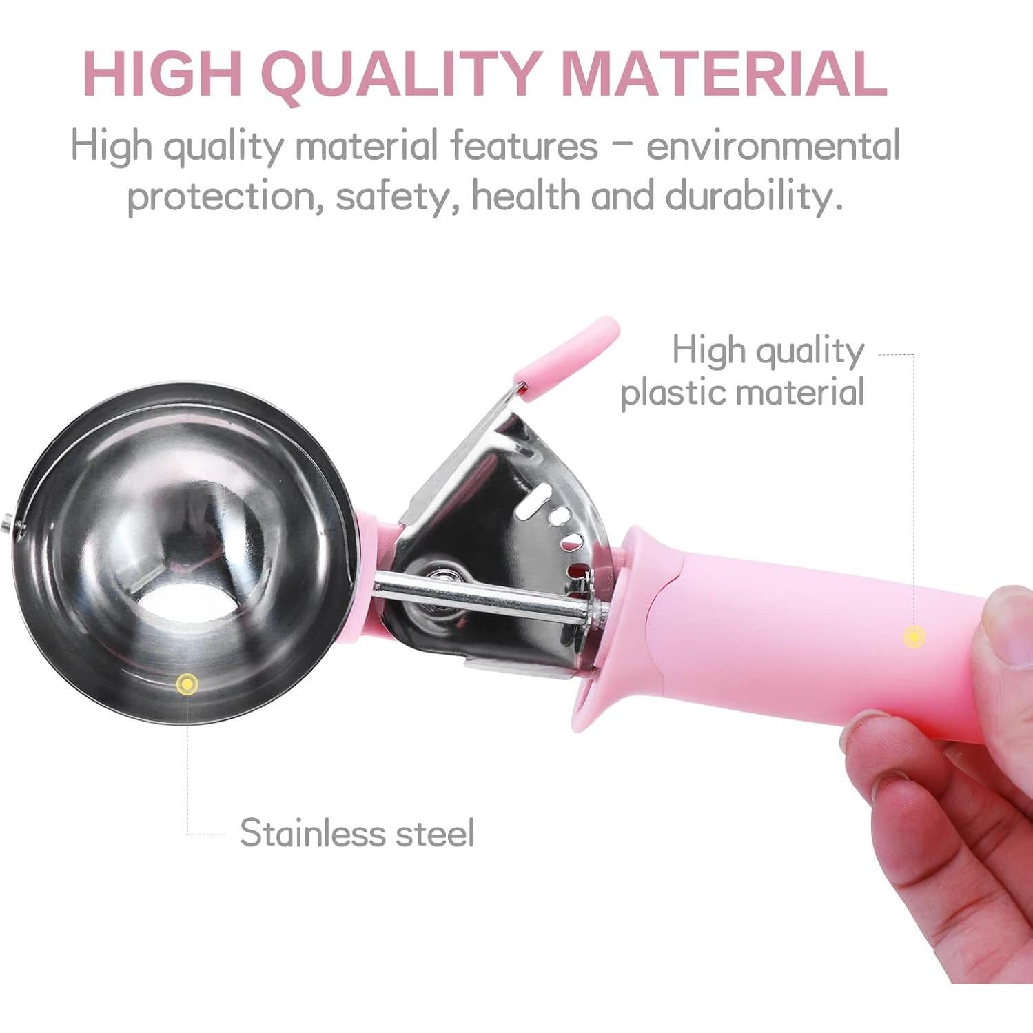 Cucharón de Helado RALIS 21.5 cm Acero Inoxidable Rosa