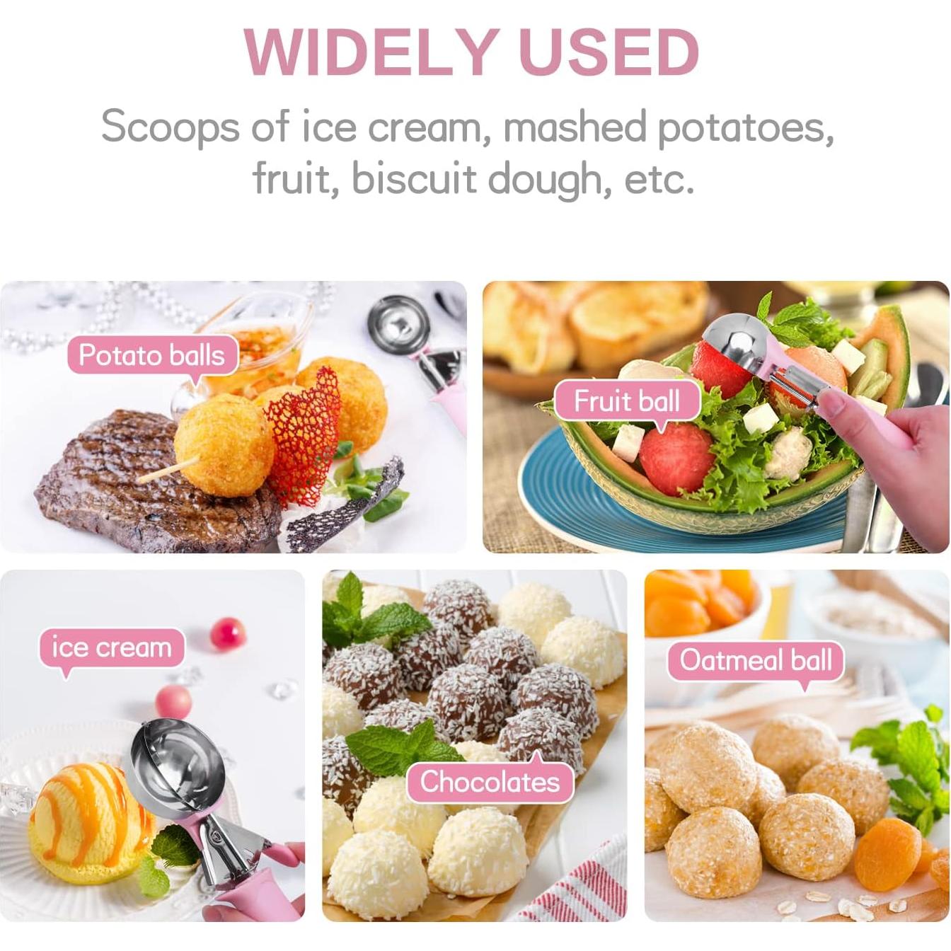 Cucharón de Helado RALIS 21.5 cm Acero Inoxidable Rosa