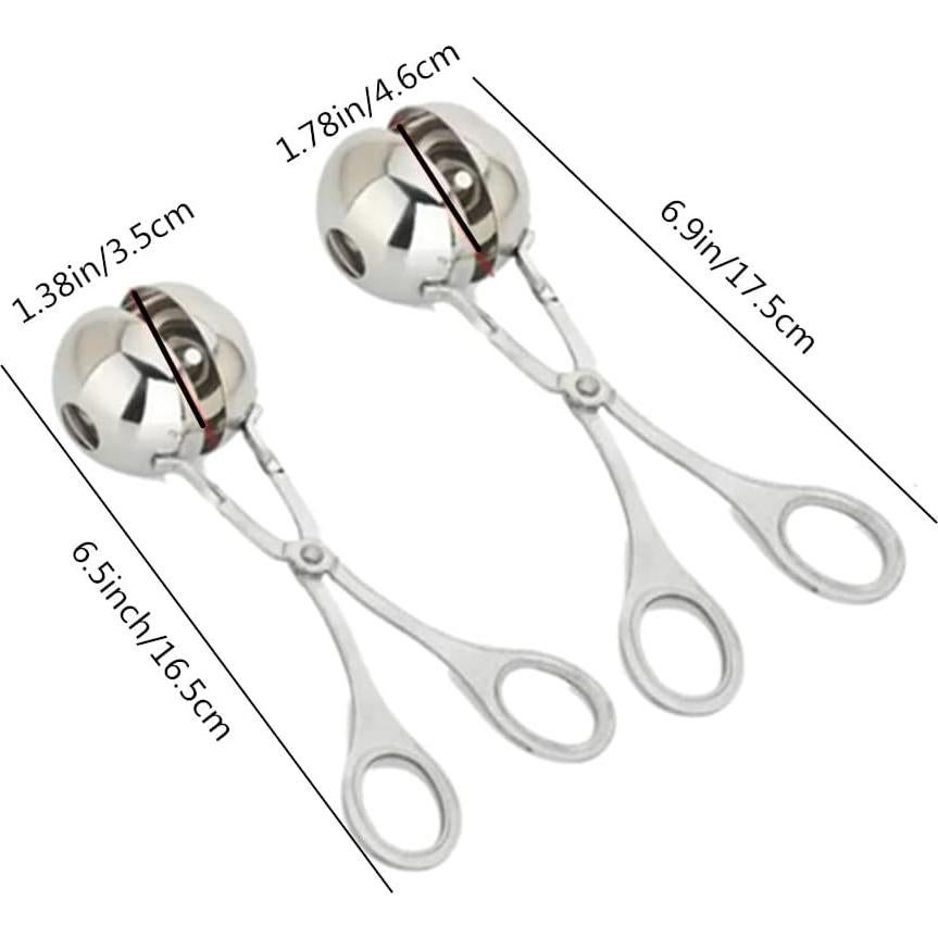 Pinzas para Albóndigas Acero Inoxidable Jilukibo 2 Piezas