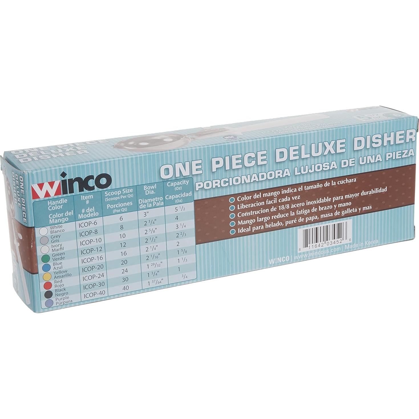 Cucharón de Helado Winco ICOP-6 Acero Inoxidable 7.62 cm