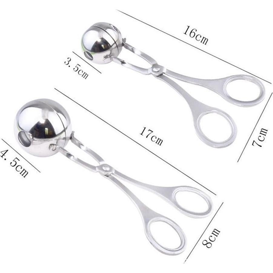 Cucharas para Albóndigas Antiadherentes WedFeir 3.5 y 4.5 cm