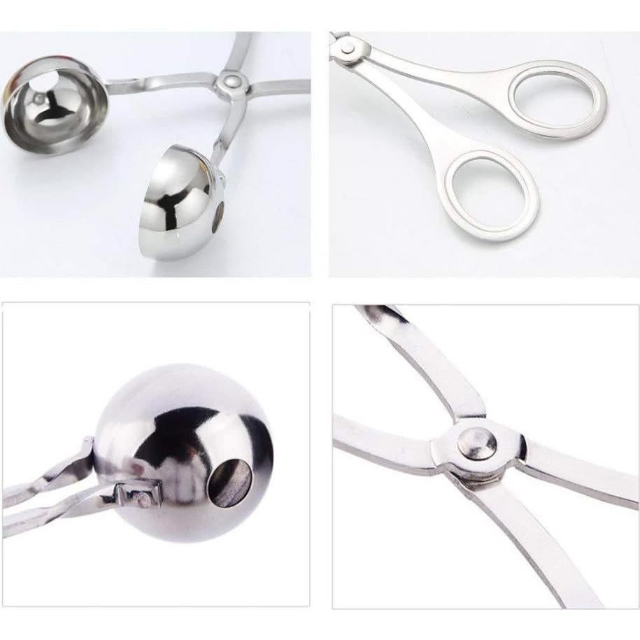 Cucharas para Albóndigas Antiadherentes WedFeir 3.5 y 4.5 cm