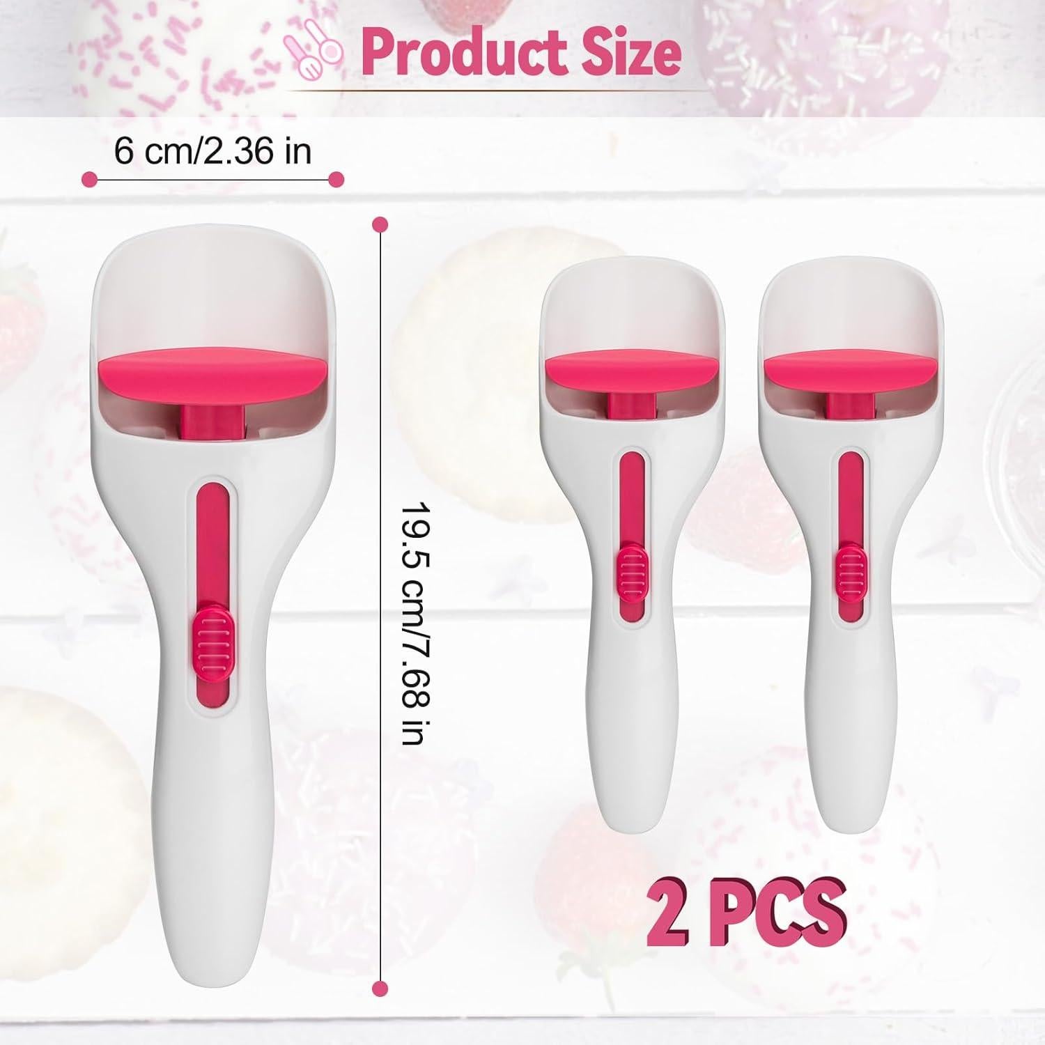 Set 2 Cucharones para Masa Sykexonm Rosa y Blanco