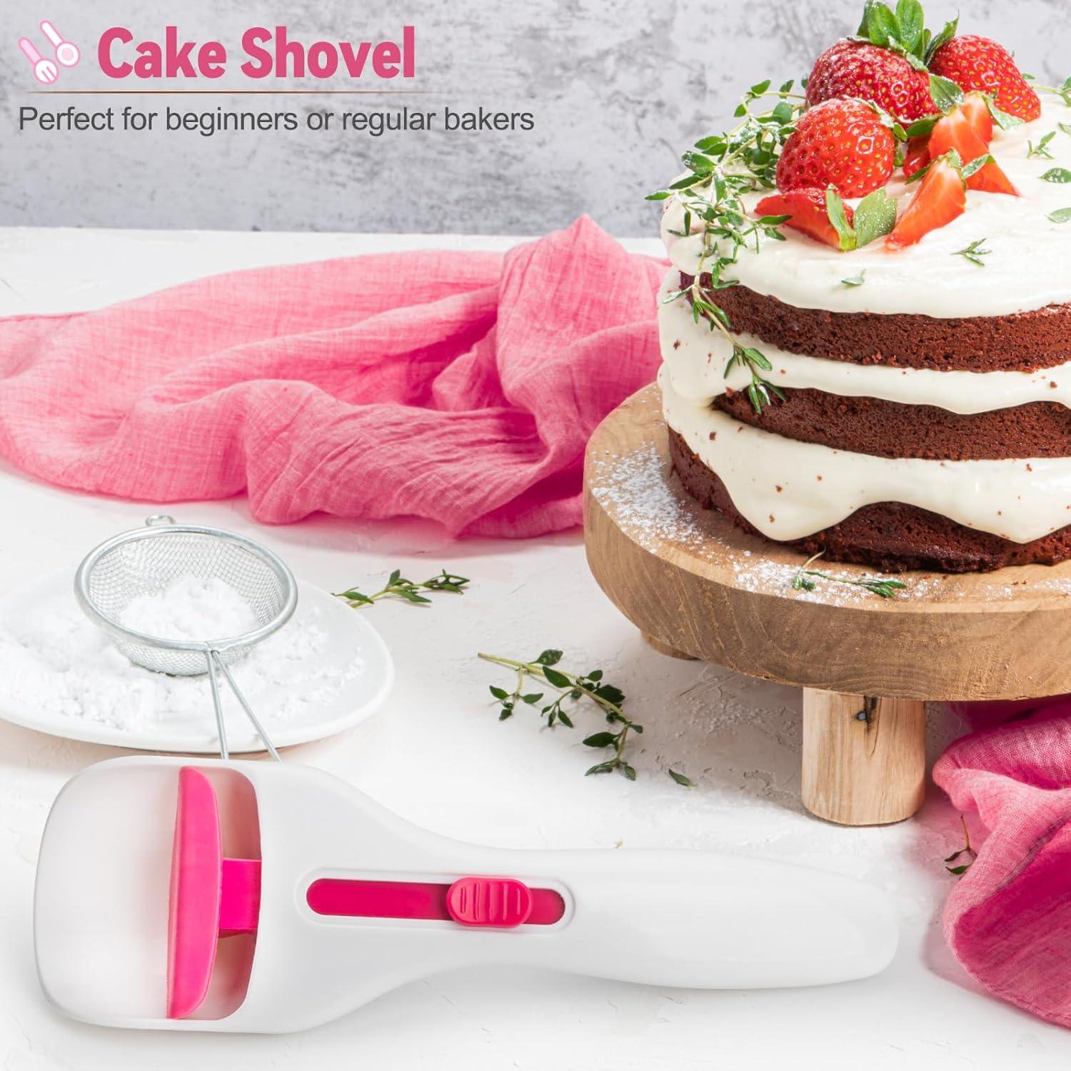 Set 2 Cucharones para Masa Sykexonm Rosa y Blanco