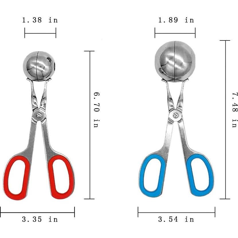 Hacedor de Albóndigas QMET 2 PCS Acero Inoxidable Antiadherente