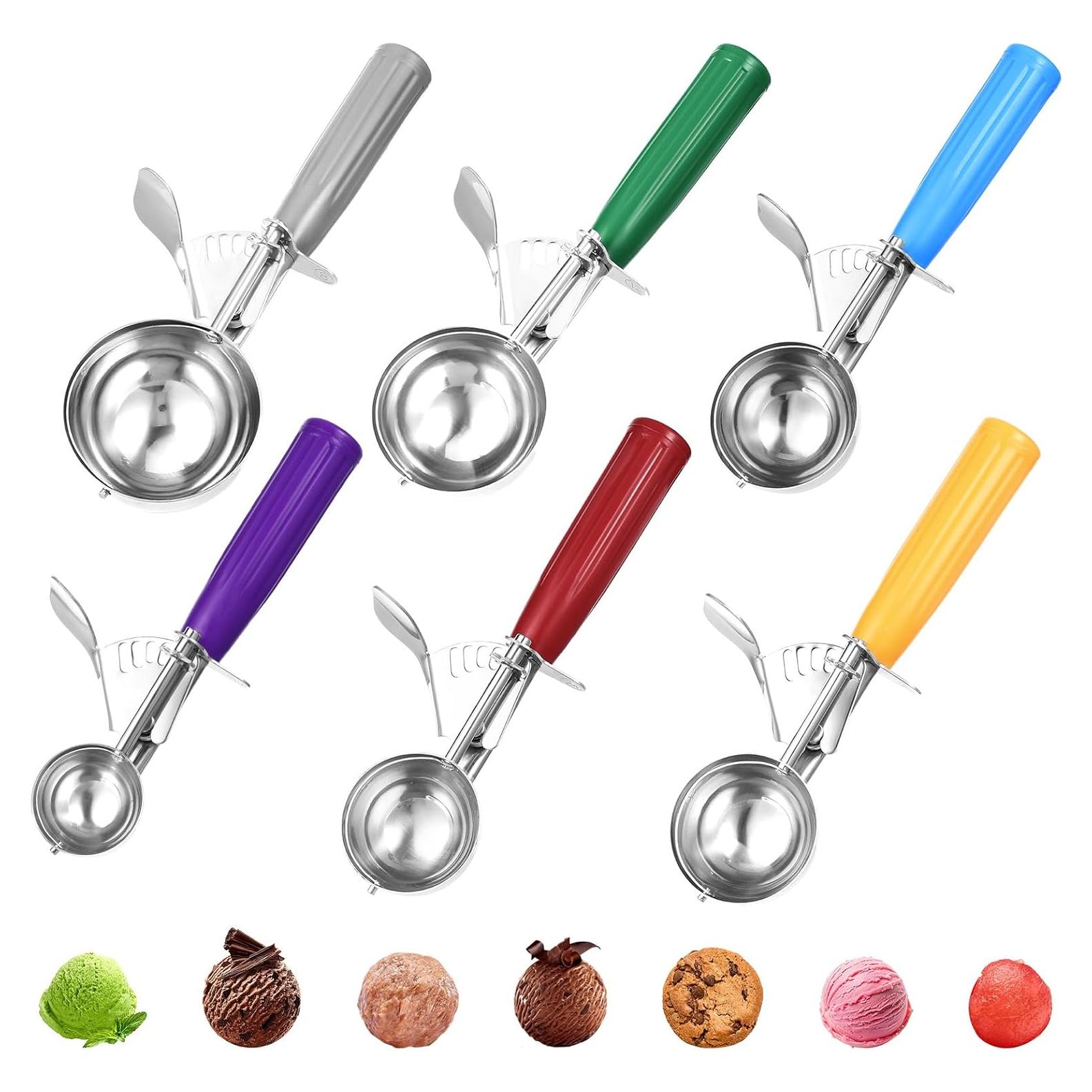 Juego de 6 cucharas para helado y galletas MBAIYO - Acero inoxidable