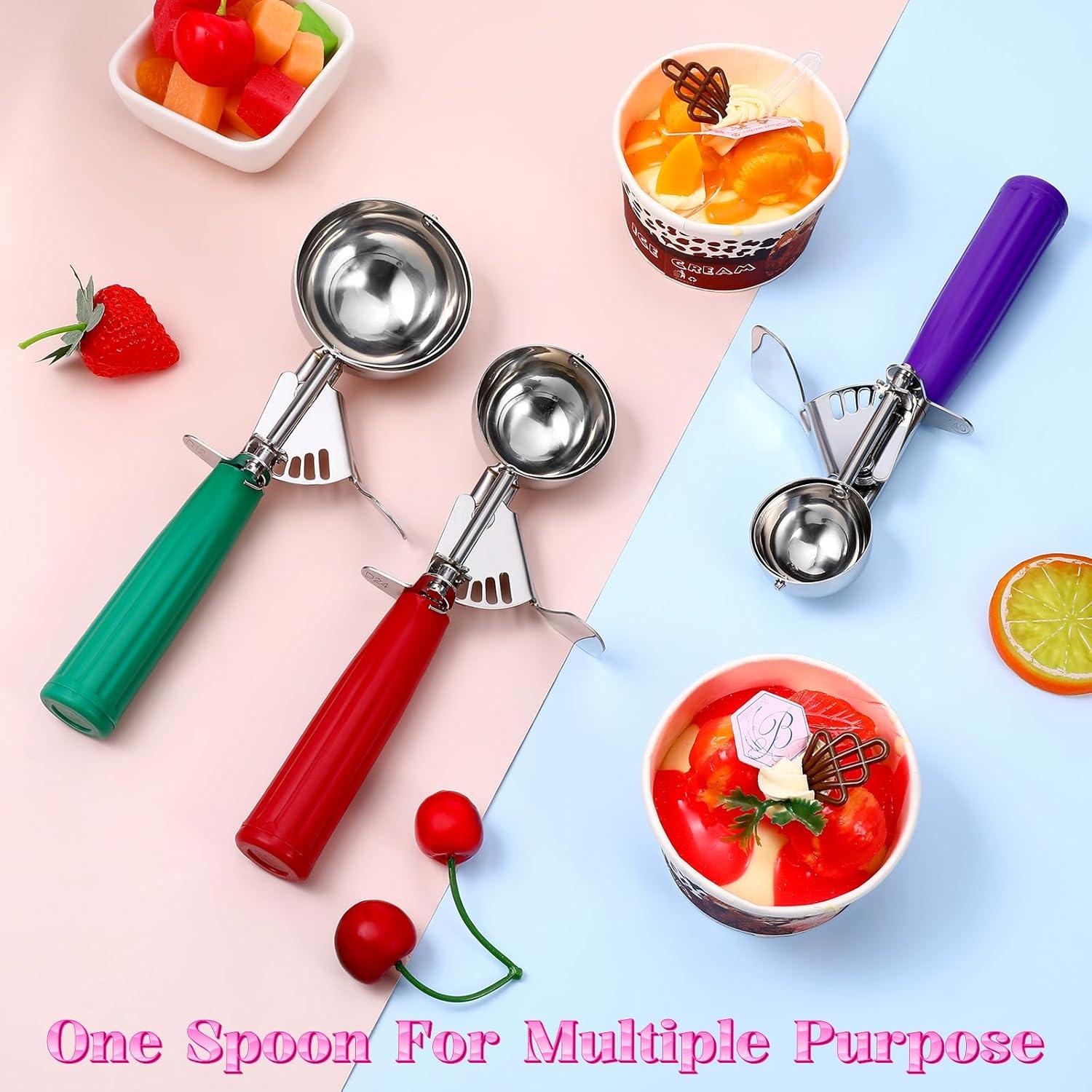 Juego de 6 cucharas para helado y galletas MBAIYO - Acero inoxidable