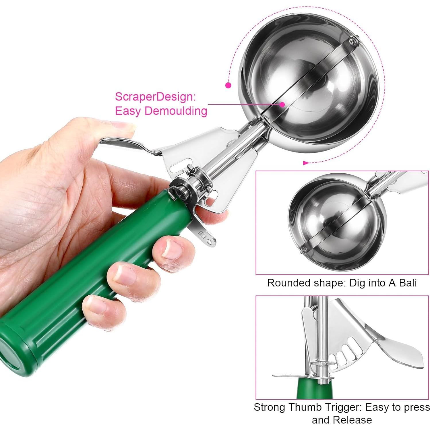 Juego de 6 cucharas para helado y galletas MBAIYO - Acero inoxidable