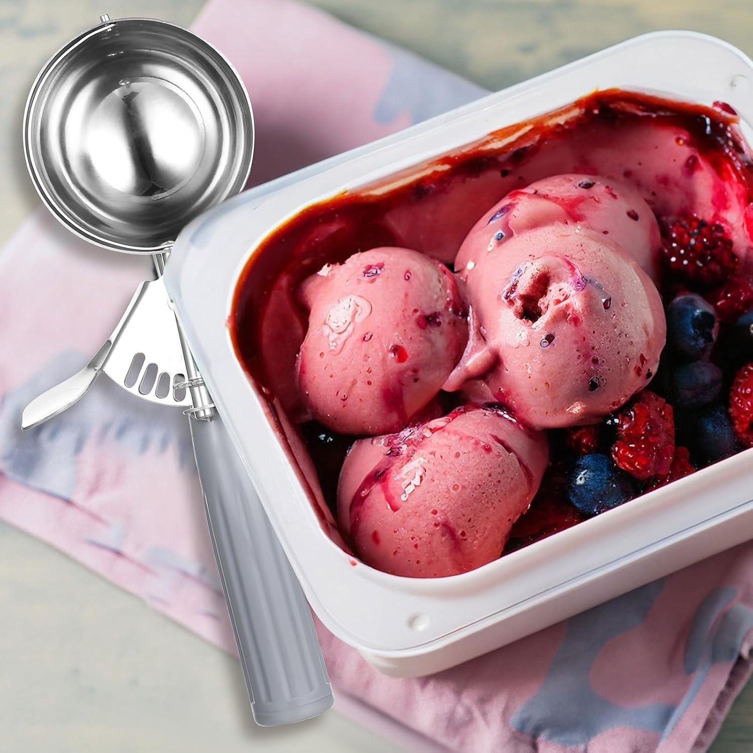 Juego de 6 cucharas para helado y galletas MBAIYO - Acero inoxidable