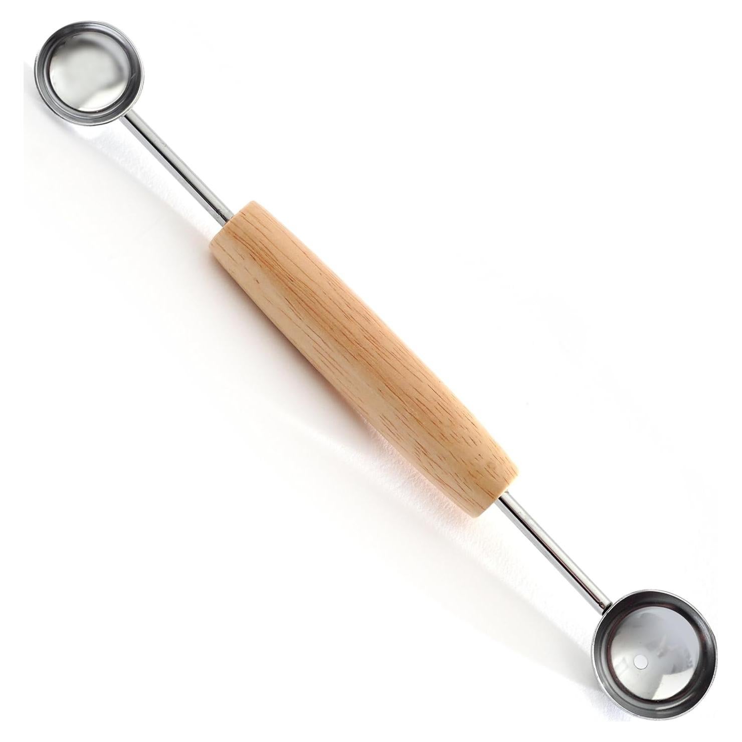 Cucharón Doble para Melón Norpro 21 cm Mango de Madera