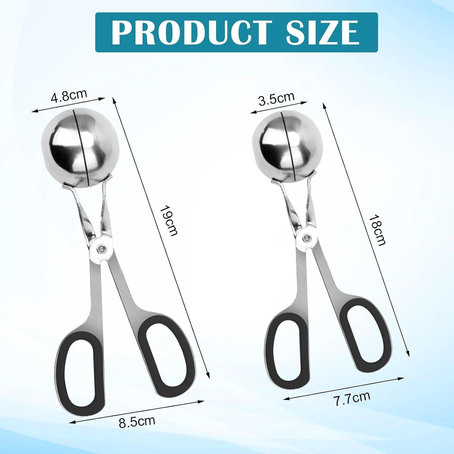 Hacedor de Albóndigas AHIER 2 Piezas Acero Inoxidable Antideslizante