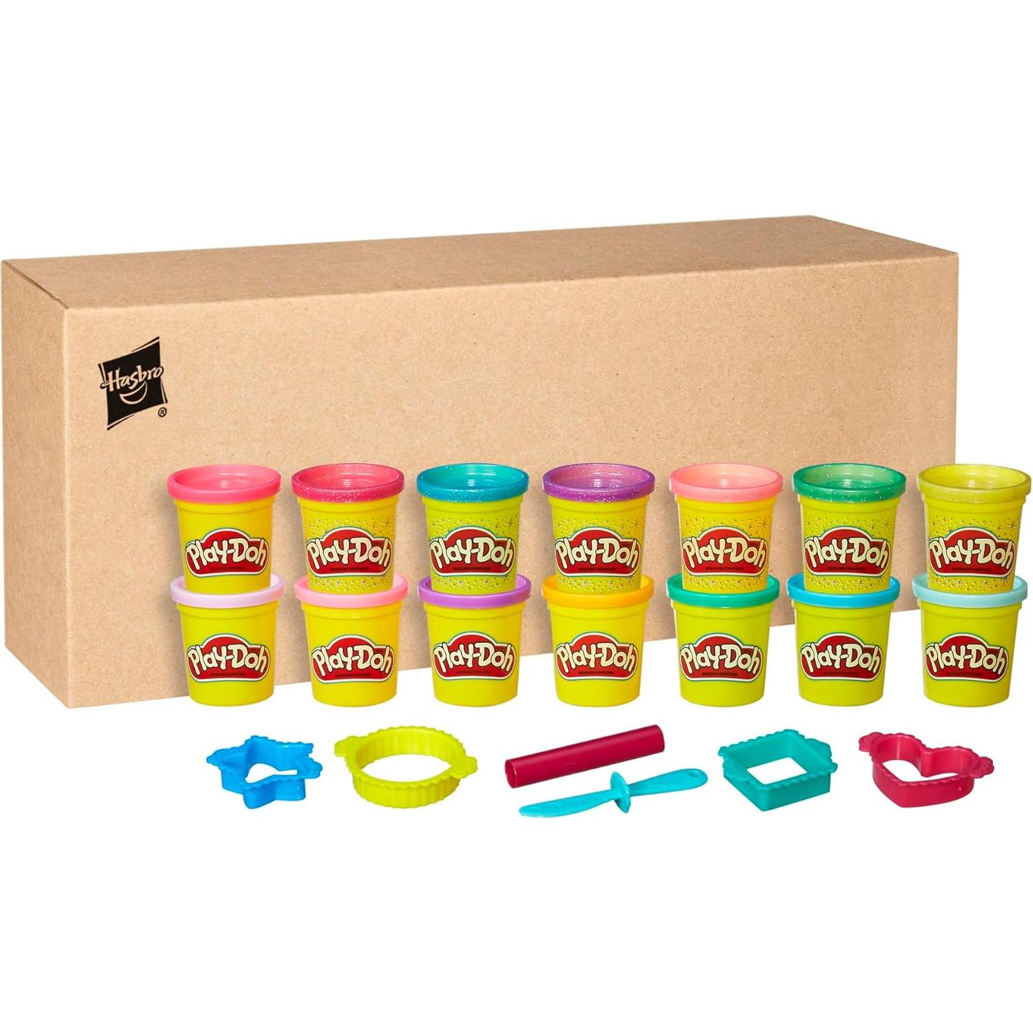 Play-Doh Sparkle and Bright 14 Pack, Non-Toxic Modeling Compound, 3-Oz Cans, Back to School Classroom Supplies, Preschool Toys, Ages 3+ (Amazon Exclusive)