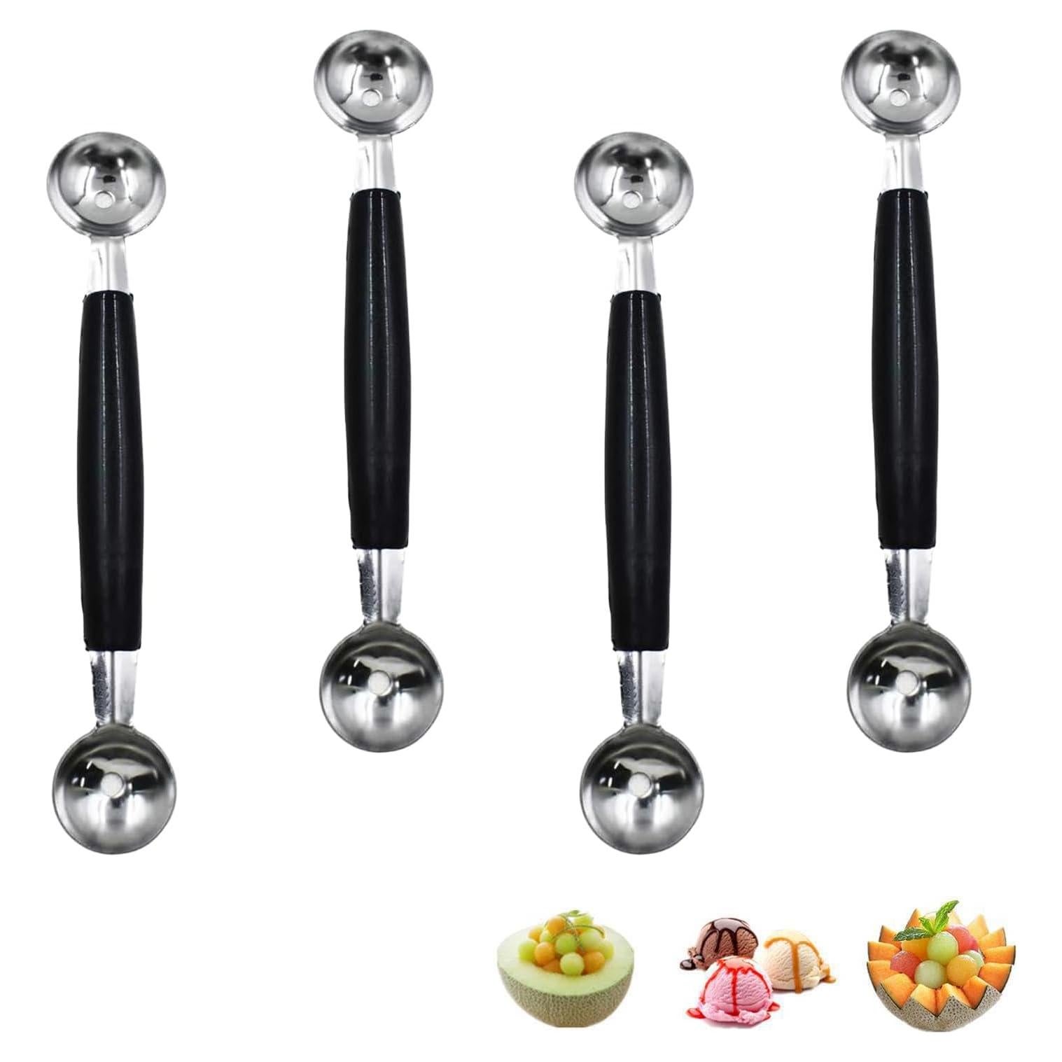 Juego de 4 cucharas de helado de acero inoxidable 430