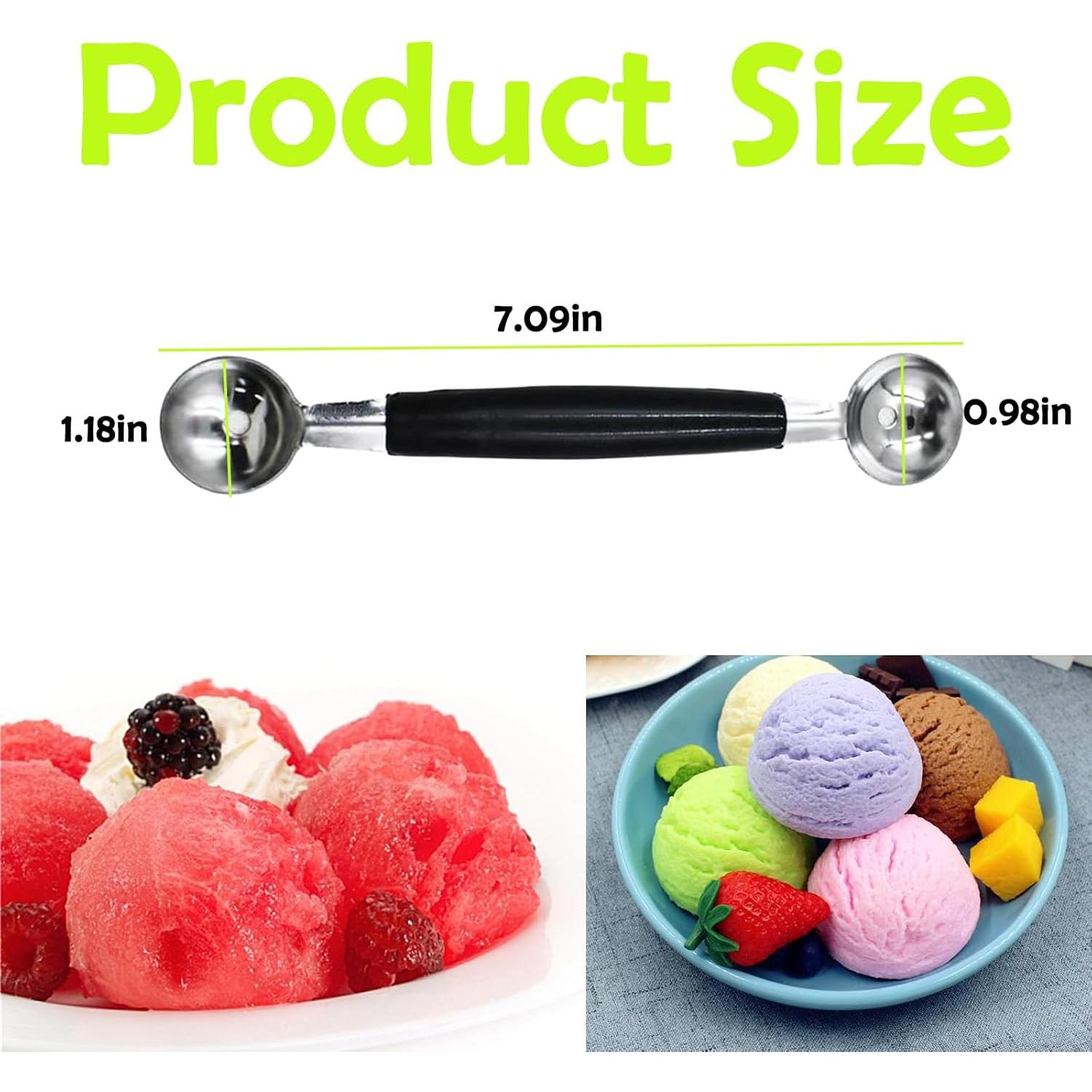 Juego de 4 cucharas de helado de acero inoxidable 430