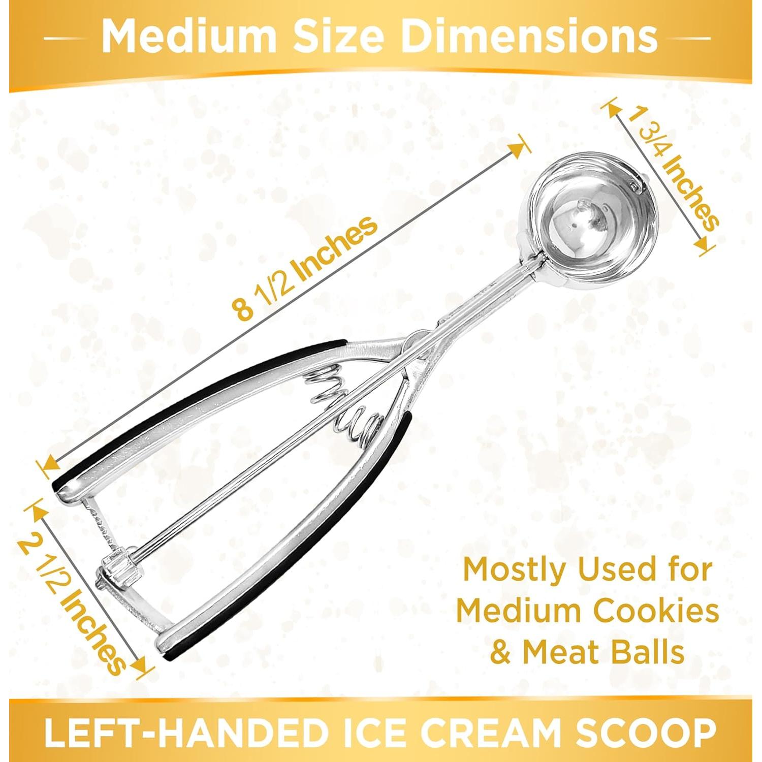 Cucharón para Helado Zurdo Lefty #40 Mediano 30ml Acero Inox