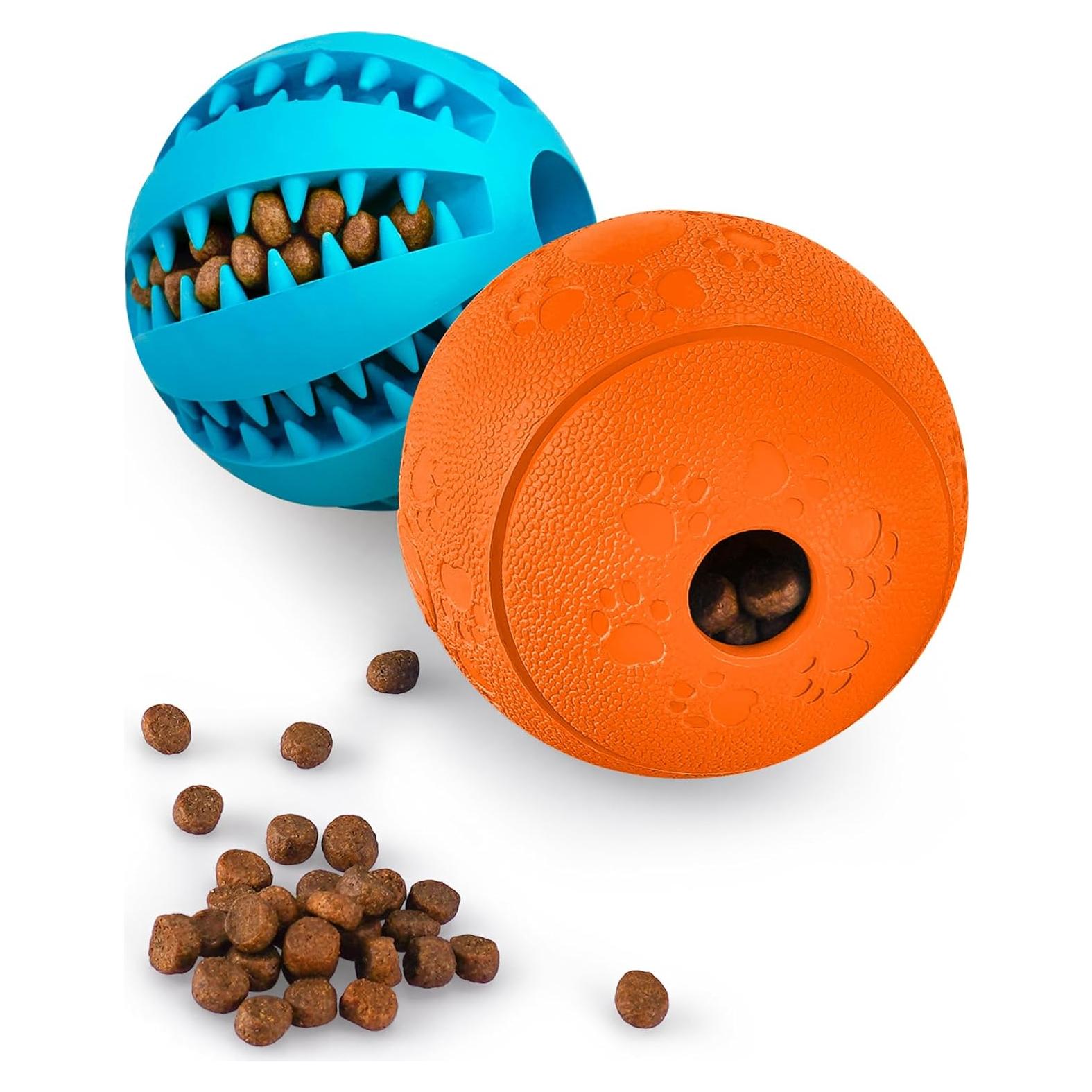 Juguetes Interactivos para Perros HIPPIH - 2 Pelotas de Golosinas