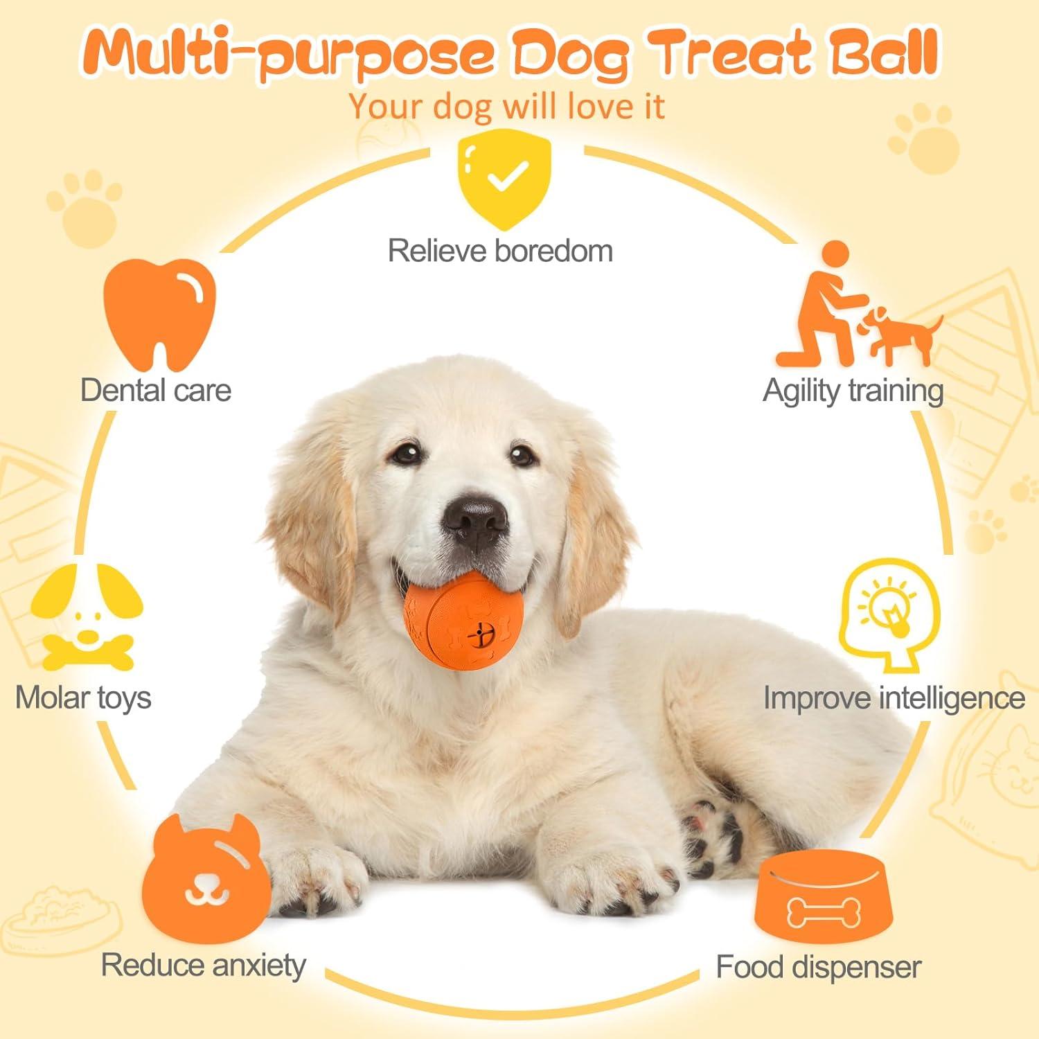 Juguetes Interactivos para Perros HIPPIH - 2 Pelotas de Golosinas