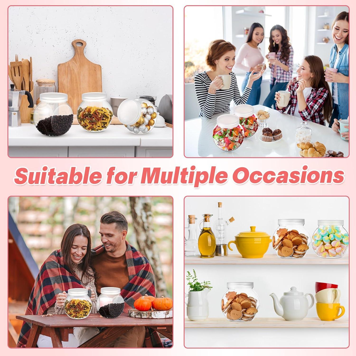 Tarros de Dulces de Plástico Umigy con Tapa 1250 ml - 2 Piezas