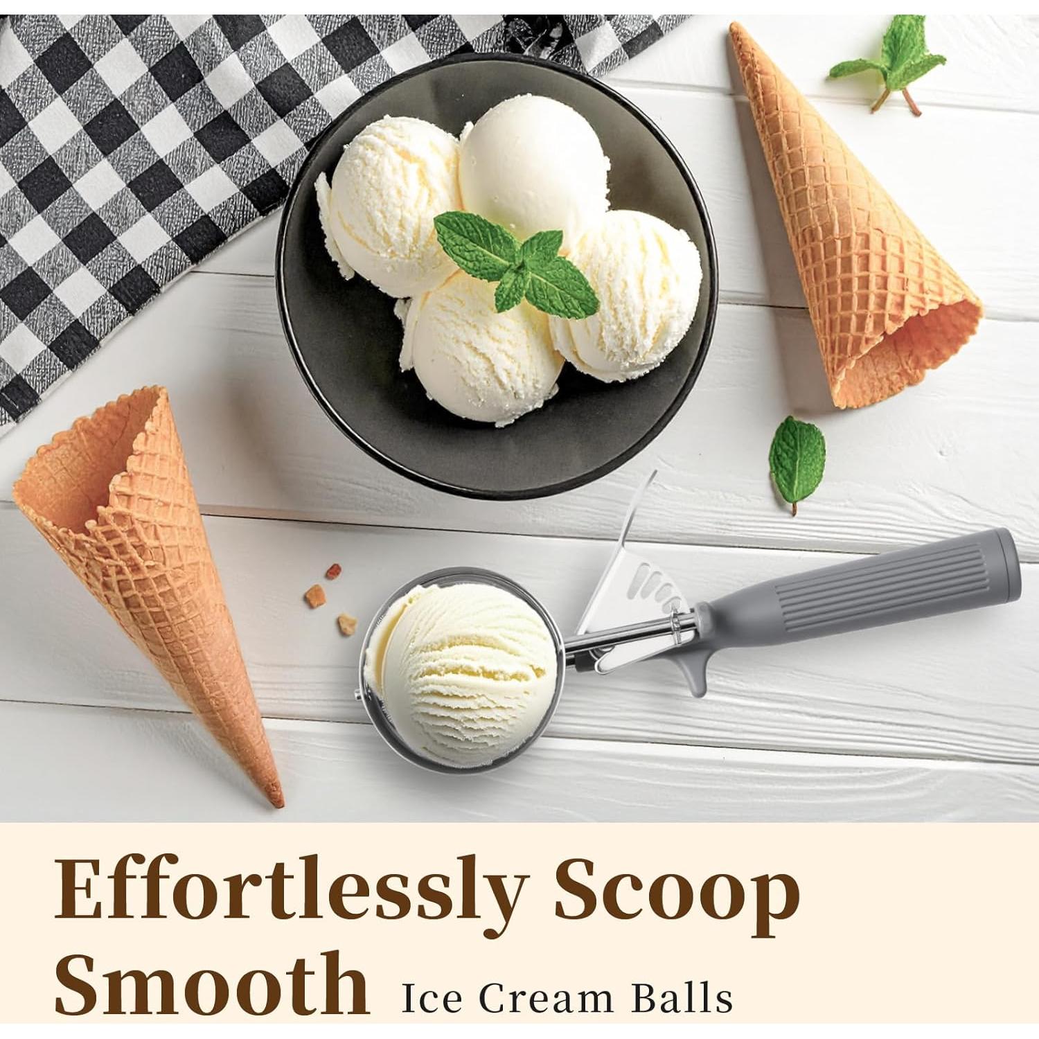 Cucharón de Helado Taumin #8 4 oz Acero Inoxidable Ergonomico