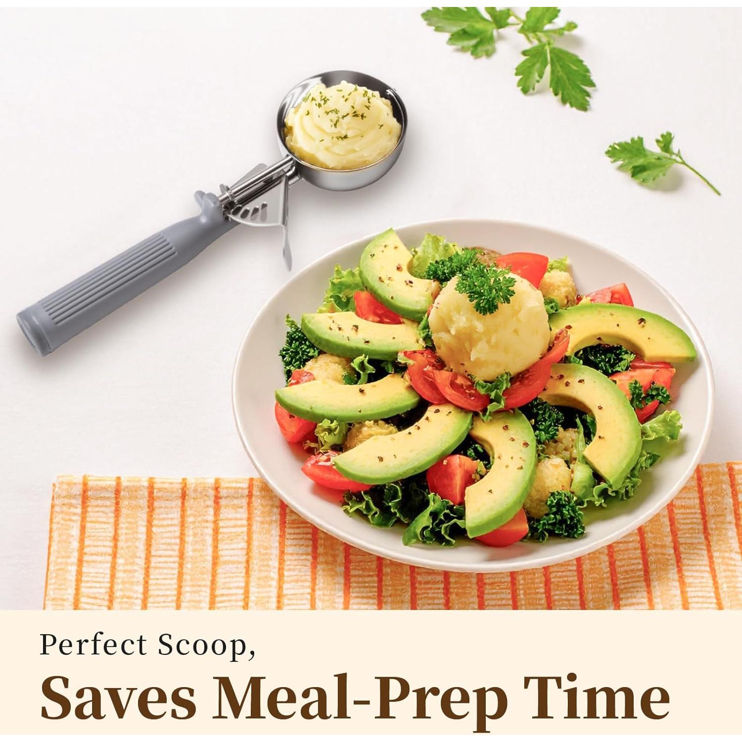 Cucharón de Helado Taumin #8 4 oz Acero Inoxidable Ergonomico