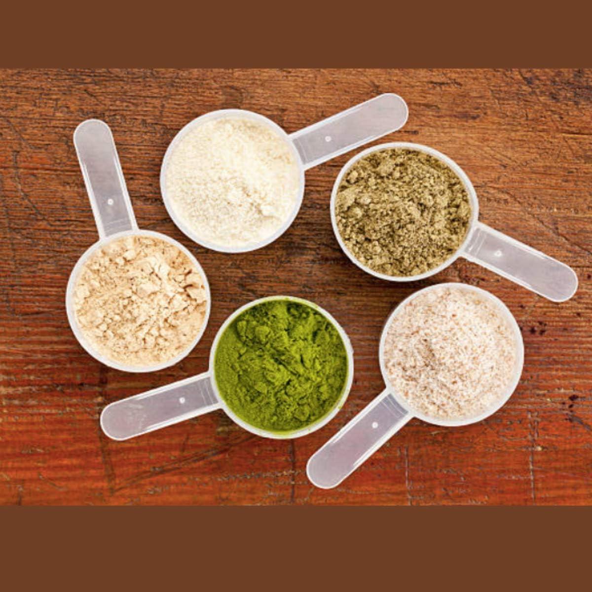 Plastic Measuring Scoop, 6 Tablespoon (90 cc | 3/8 Cup | 3 oz. | 90 mL) Long Handle Spoons for Powders, Granules, Coffee, Pet Food, Baking Supplies, Protein and Other Dry Goods, BPA Free (Set of 1)